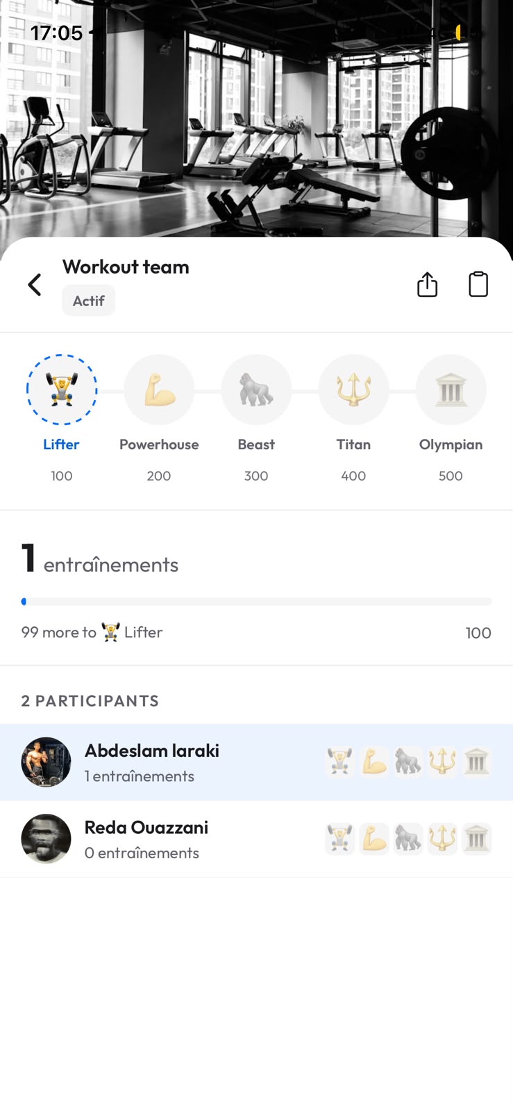 FitnScale mobile app: Workout community